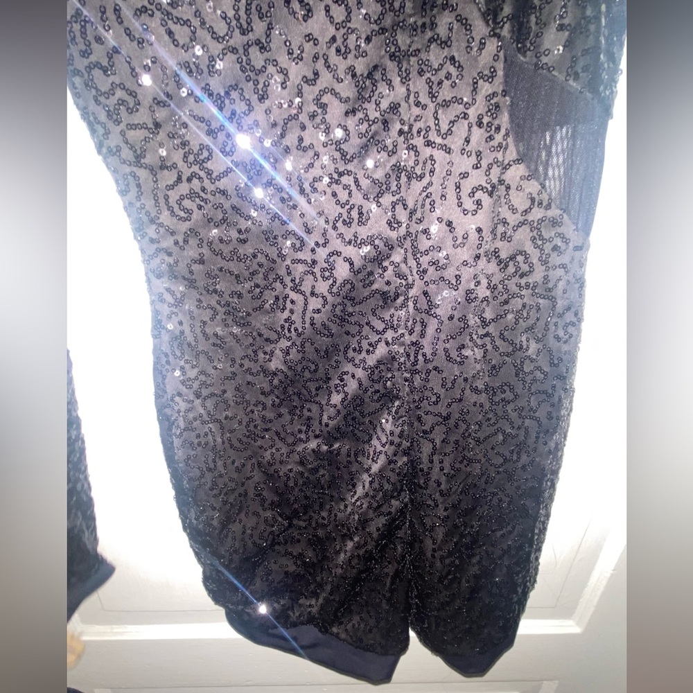 Weissman Black Sequin Dance Costume Small Adult - image 5